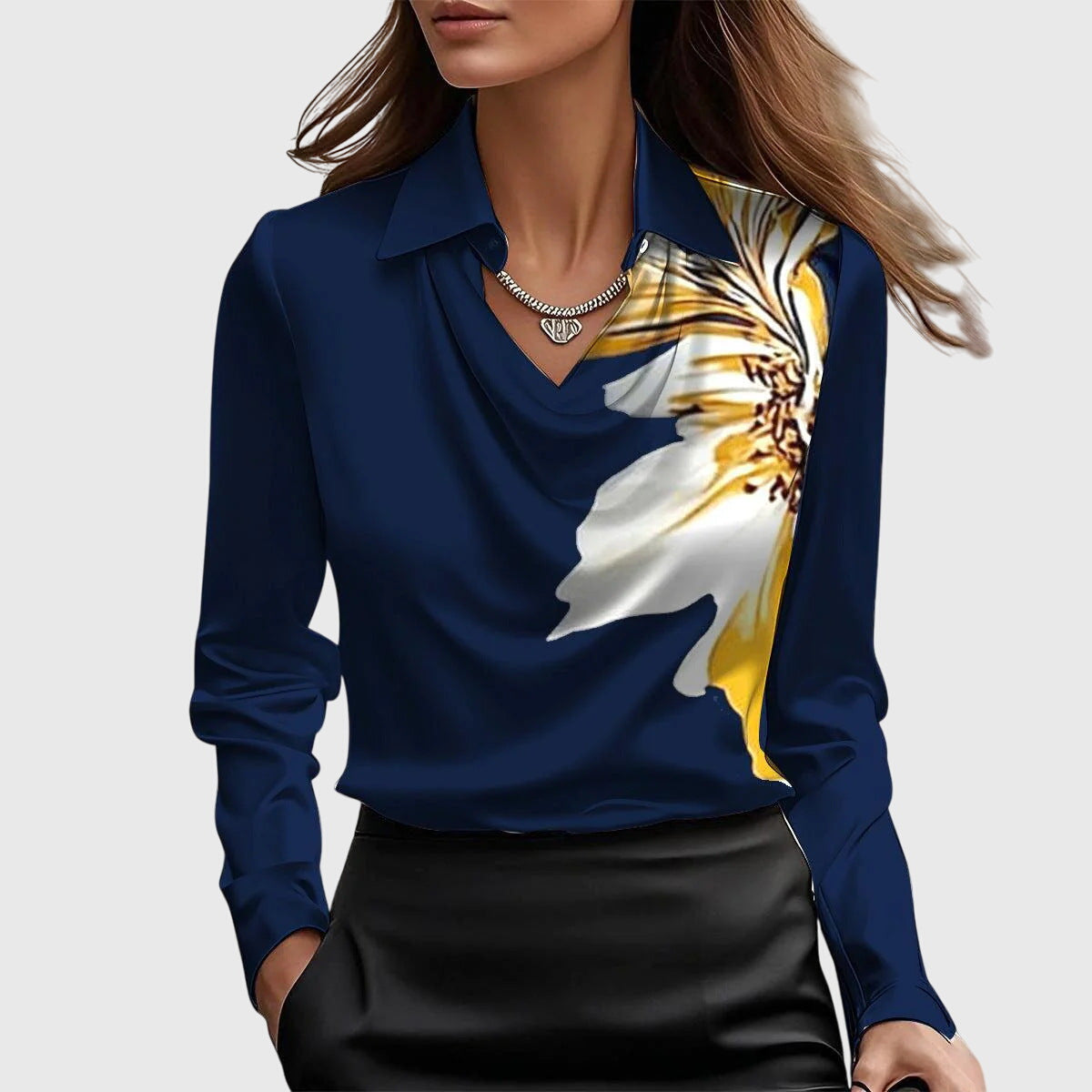 Emma Cowl Neck Long Sleeve Top