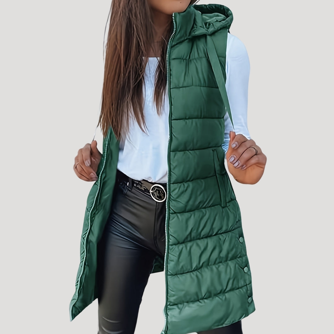 Martina Quilted Hooded Vest