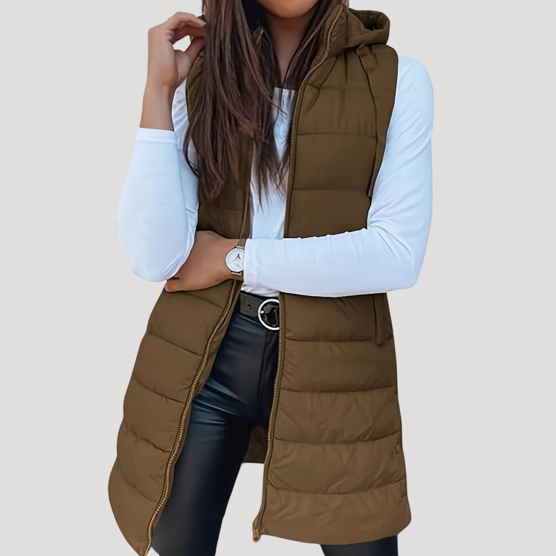 Martina Quilted Hooded Vest