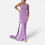 Lara One-Shoulder Halter Maxi Dress