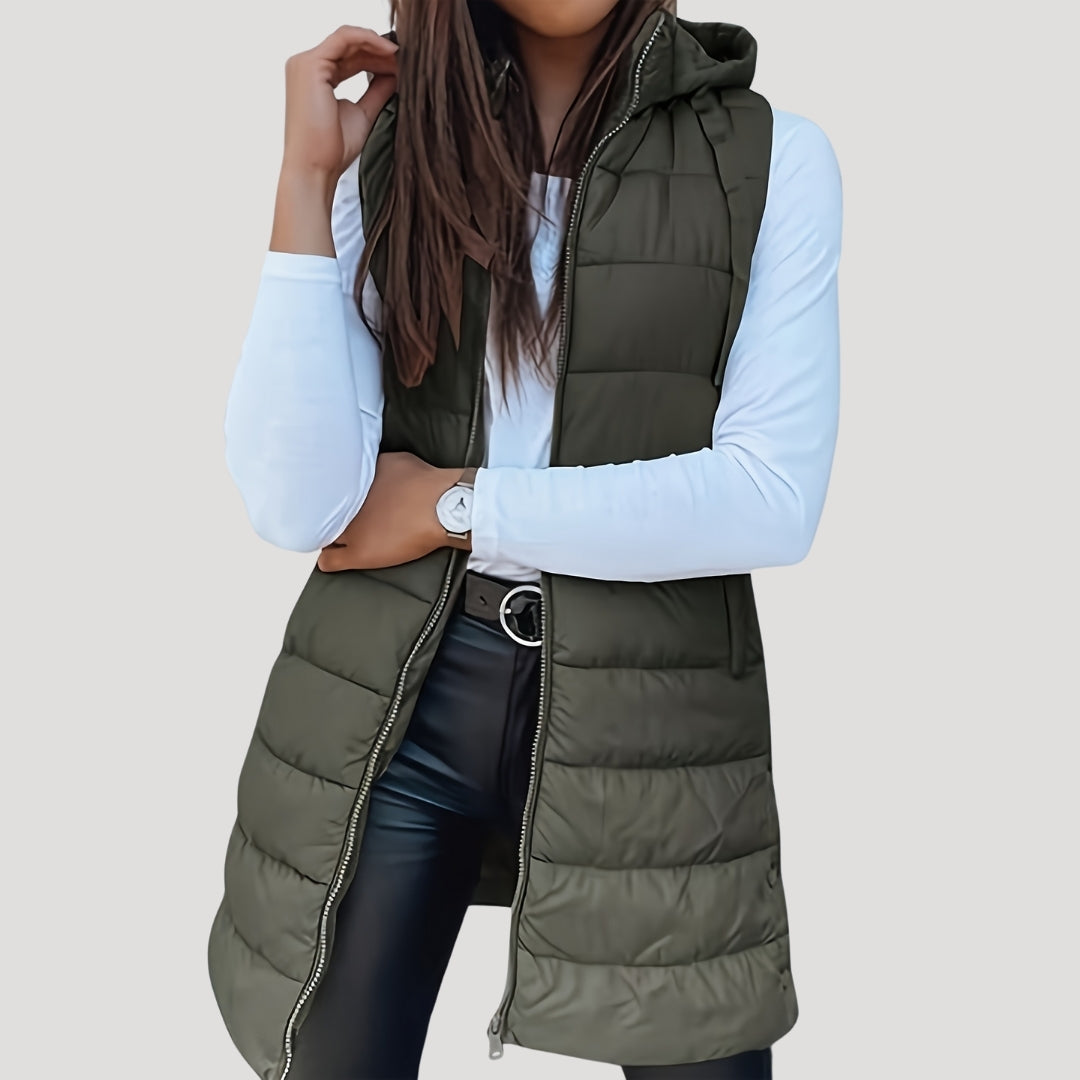 Martina Quilted Hooded Vest