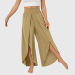 Magdalena Wide-Leg Boho Slit Pants