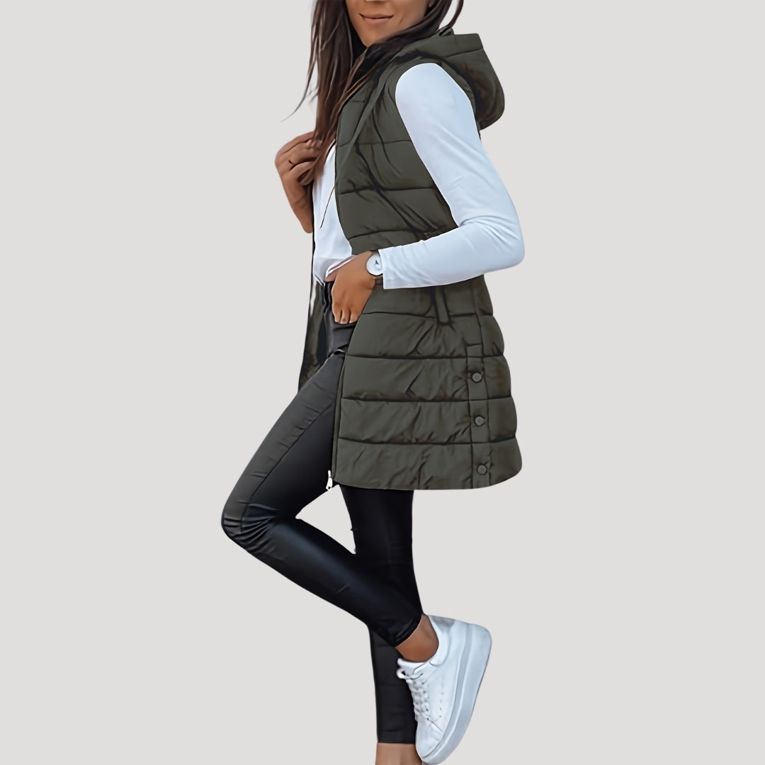 Martina Quilted Hooded Vest