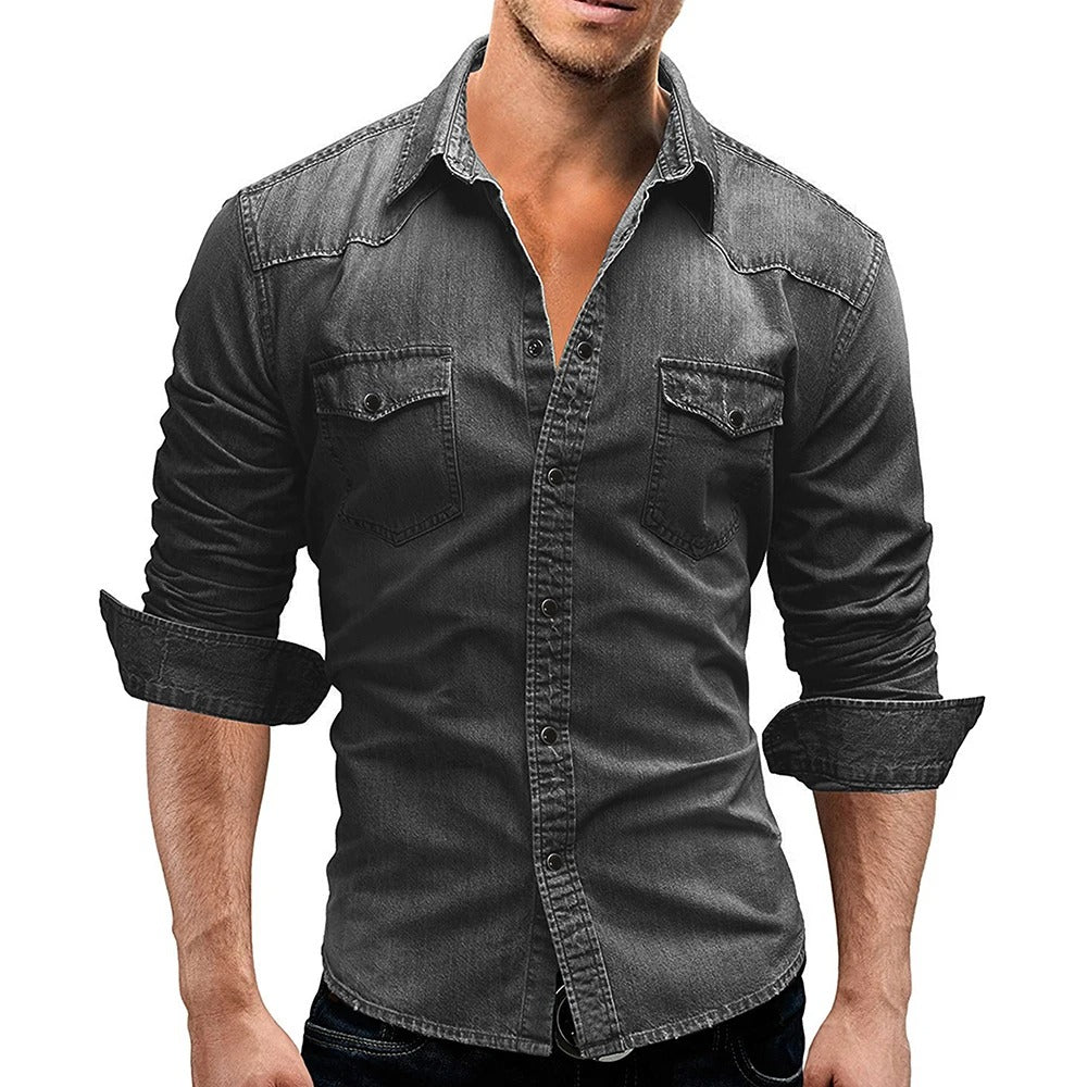 Erich Casual Button-Front Pocket Shirt