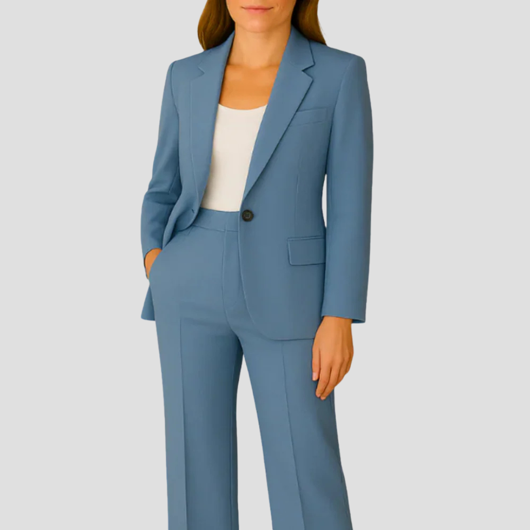 Laura Tailored Suit Set with Long Blazer and Trousers