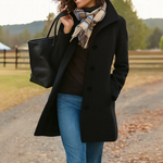 Helga Classic Button-Front Winter Coat