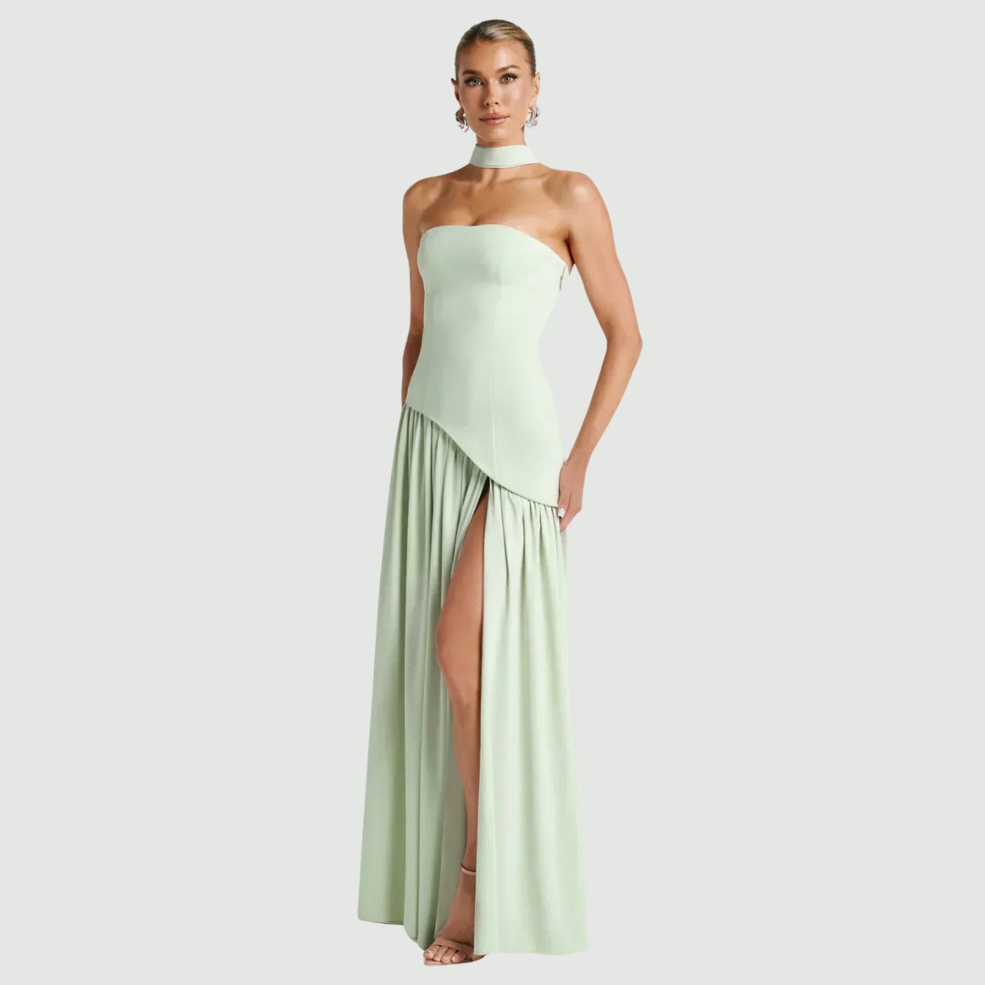 Sabina Asymmetric Wedding Guest Maxi Dress