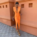 Eva Ruched V-Neck Wedding Guest Dress