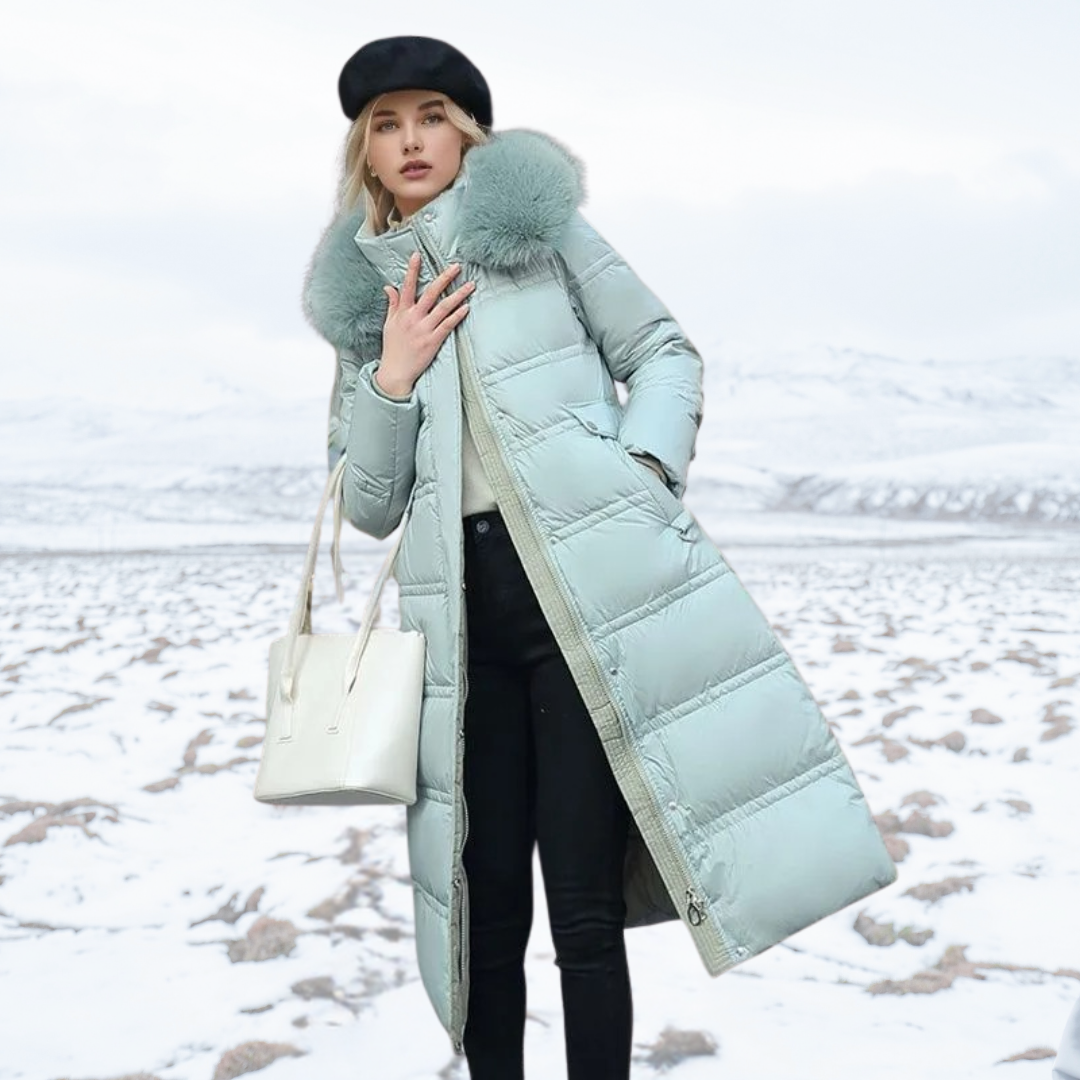 Karin Belted Hooded Quilted Coat