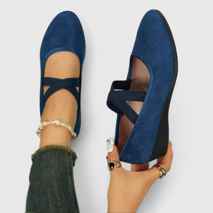 Claudia Orthopedic Cross-Strap Ballet Flats