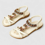 Viola Strappy Flat Open-Toe Sandals