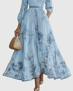 Isabella Sleeveless Pleated Floral Midi Dress