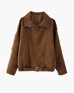 Vintage Suede Drape Jacket, women's drape jacket – view 3
