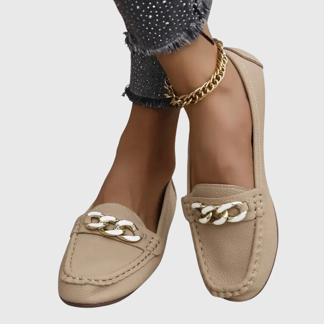 Regine Chain Detail Slip-On Loafers