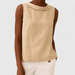 Anastine | Elegant Top With Roll Collar, women's top – view 3