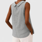 Anastine | Elegant Top With Roll Collar, women's top – view 2