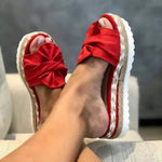 Nadine Bow Slip-On Sandals