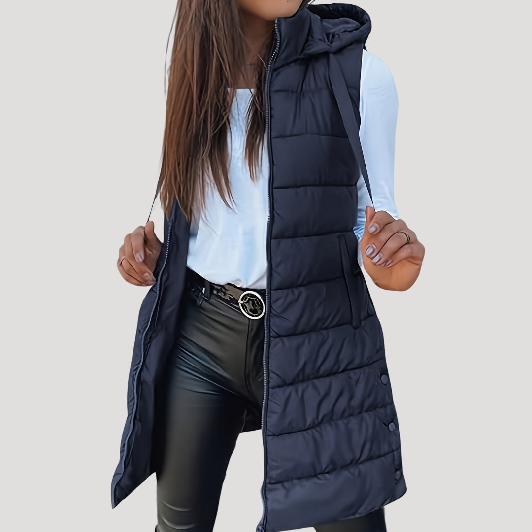 Martina Quilted Hooded Vest