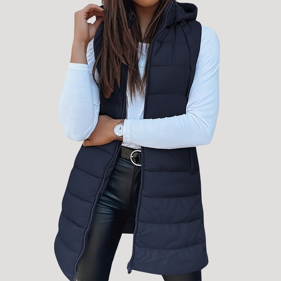 Martina Quilted Hooded Vest