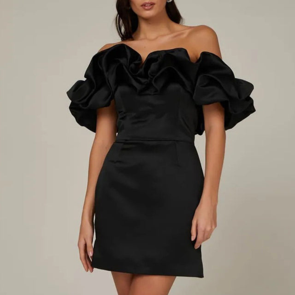 Karin Ruffled Mini Wedding Guest Dress