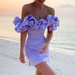 Karin Ruffled Mini Wedding Guest Dress
