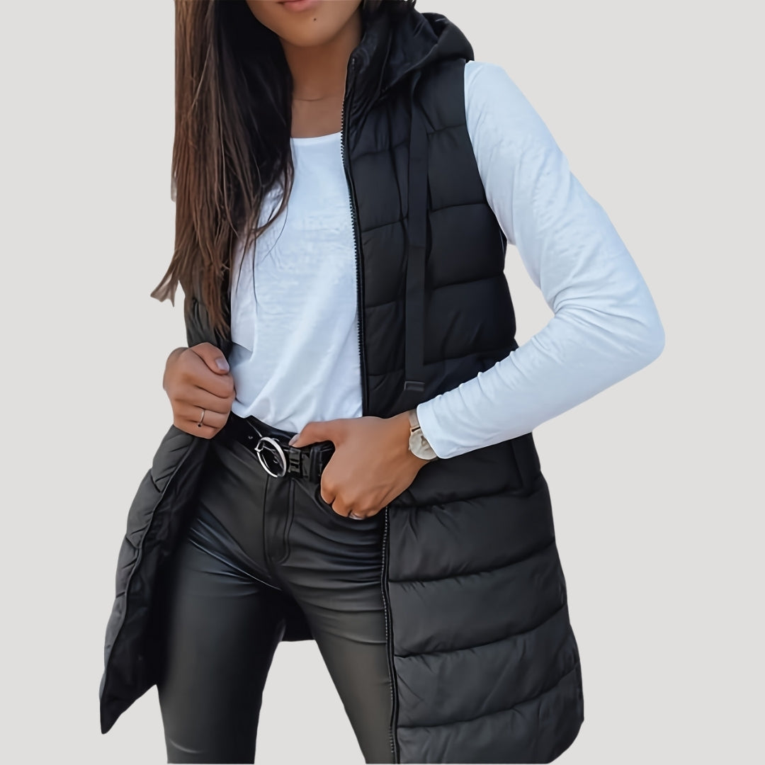 Martina Quilted Hooded Vest