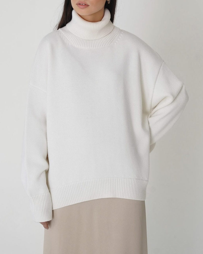Claudia Oversize High-Neck Casual Sweater