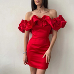 Natascha Ruffle Wedding Guest Mini Dress