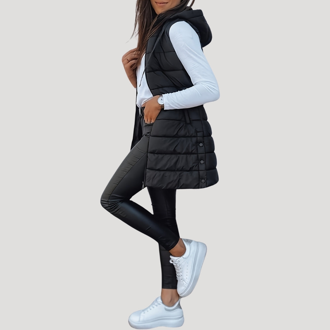 Martina Quilted Hooded Vest