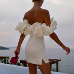 Karin Ruffled Mini Wedding Guest Dress