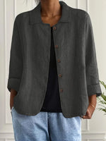Hanna Lightweight Button-Front Jacket