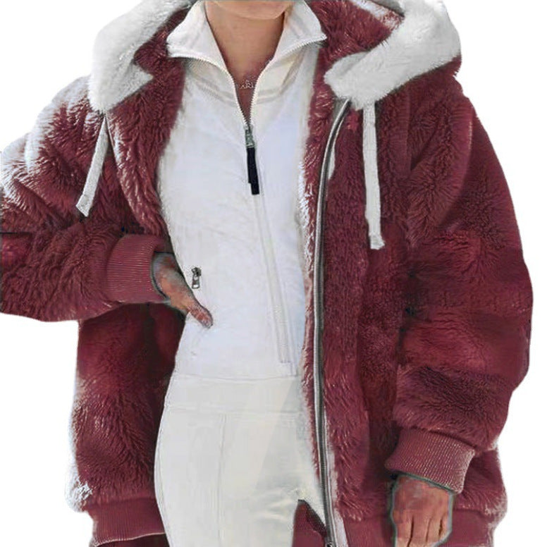 Franziska Colorblock Hooded Winter Jacket