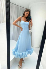 Jasmin Ruffle Hem Wedding Guest Dress