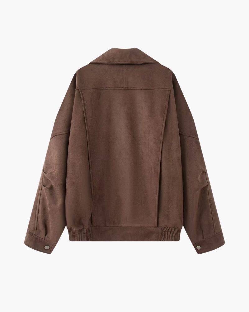 Vintage Suede Drape Jacket, women's drape jacket – view 8