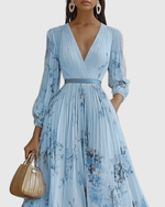 Isabella Sleeveless Pleated Floral Midi Dress