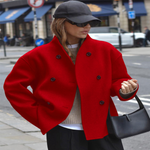 Bini | Stand Collar Long Sleeve Coat, women's coat – view 4