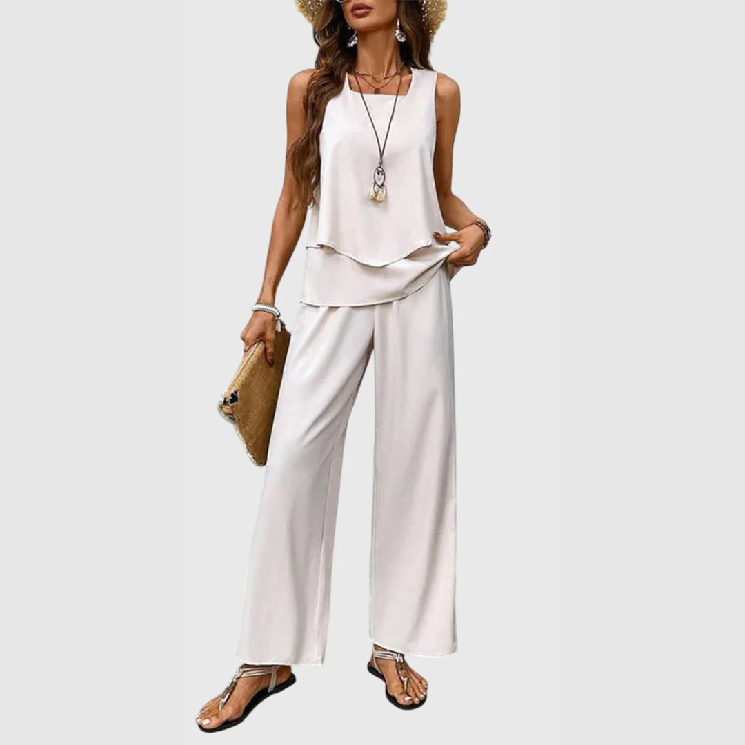 Karin Two-Piece Wide Leg Pants Set