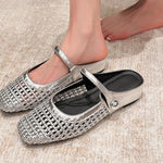 Goldie | Woven Flat Slip-On Mary Jane Mules
