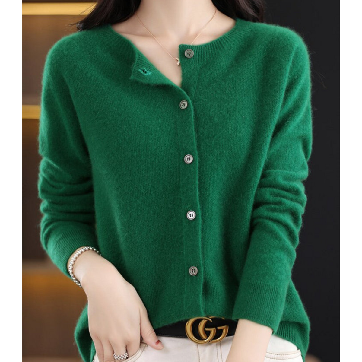 Katharina Classic Button-Front Cardigan