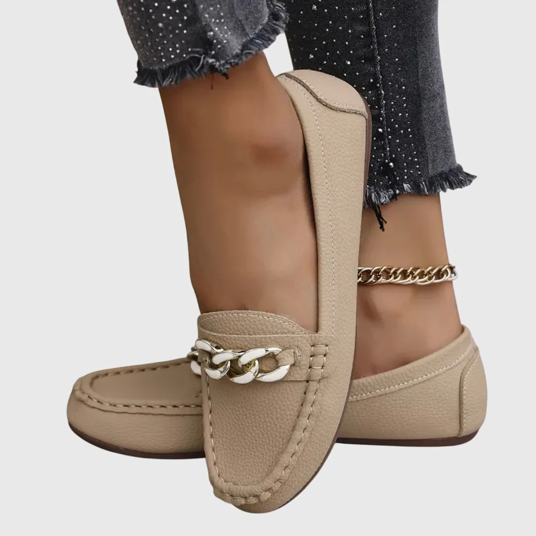 Regine Chain Detail Slip-On Loafers