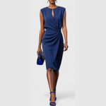 Karla Sleeveless Ruched Midi Dress