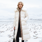 Karin Belted Hooded Quilted Coat