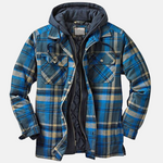 Erich Casual Warm Plaid Button Jacket