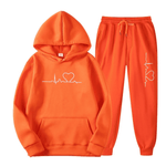 Edith Heartbeat Graphic Hoodie and Jogger Set