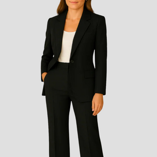 Laura Tailored Suit Set with Long Blazer and Trousers