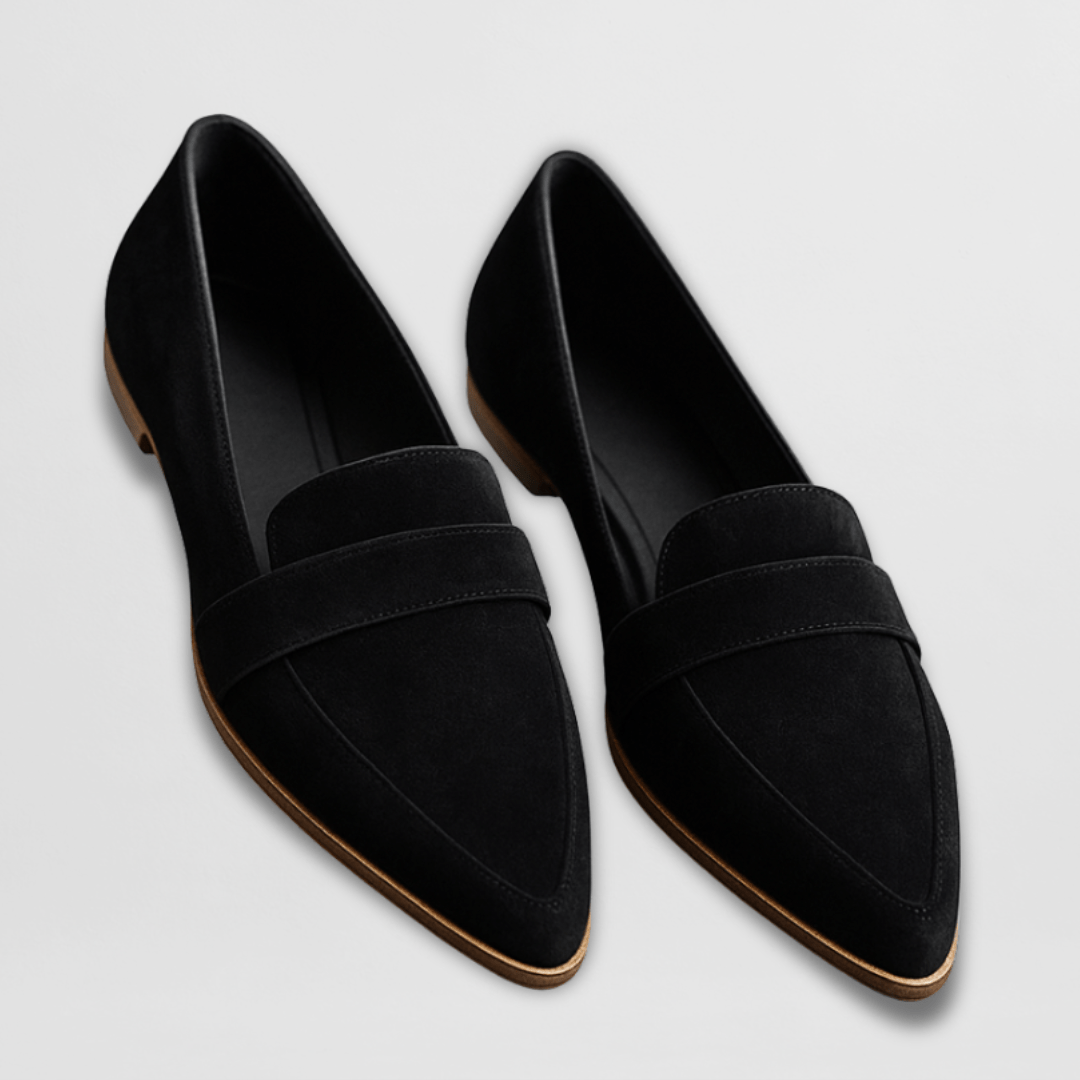 Magdalena Pointed Toe Suede Loafers