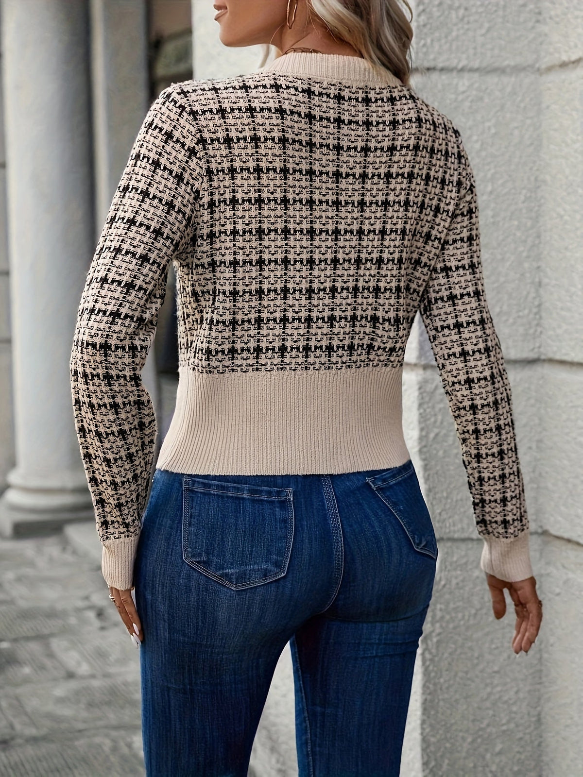 Elisa Fashionable Short Tweed Cardigan
