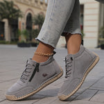 Bettina Comfort Lace-Up Sneakers with Side Zip