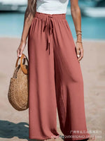Doris Tie-Waist Wide-Leg Palazzo Pants