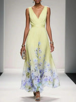 Carolin Floral Chiffon Summer Maxi Dress